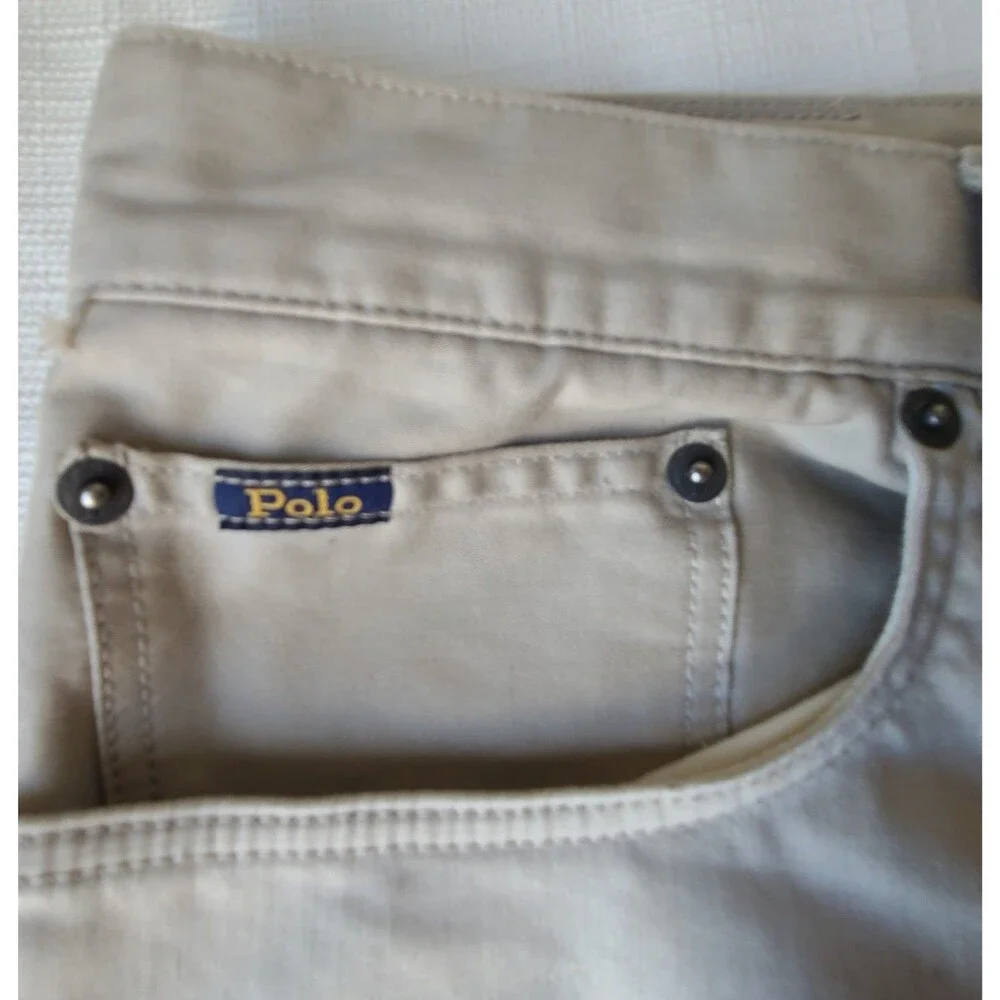Polo Ralph Lauren Men's 34x30 Tan Stretch Chino Pants Classic Straight Khaki